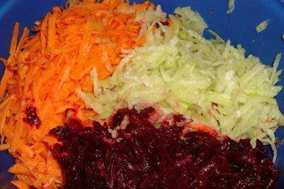 Редька со свеклой и морковью