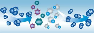 Процесс озонирования воды