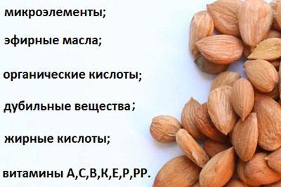 Состав косточек абрикоса
