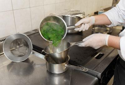 Обработка зелени кипятком