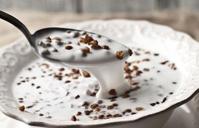 Консистенция гречки с кефиром