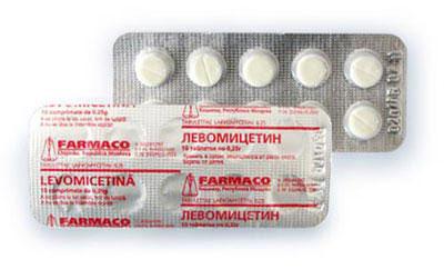 Таблетки левомицетина
