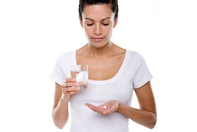 Прием таблетки