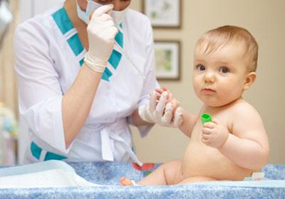 Забор крови у ребенка